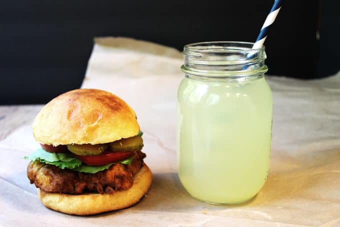 sandwich and lemonade