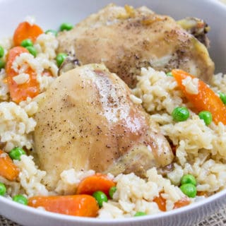 Chicken and Rice Bake, or Chicken and Rice Casserole ready to serve