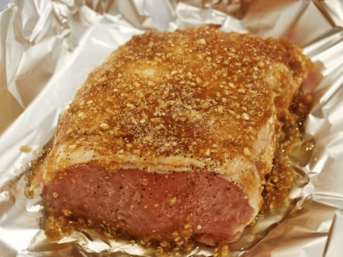 pork with marinade on it 