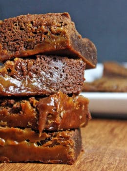 Fat Witch Bakery's Legendary Chocolate Caramel Brownies are soft, crisp, gooey, chocolate-y, chewy, decadent, rich, fudgy and cakey all in one bite.
