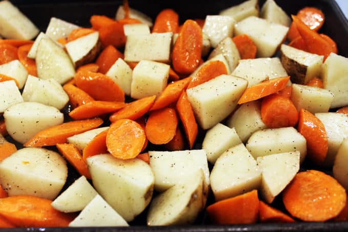 Brown Sugar Garlic Pork carrots and potatoes