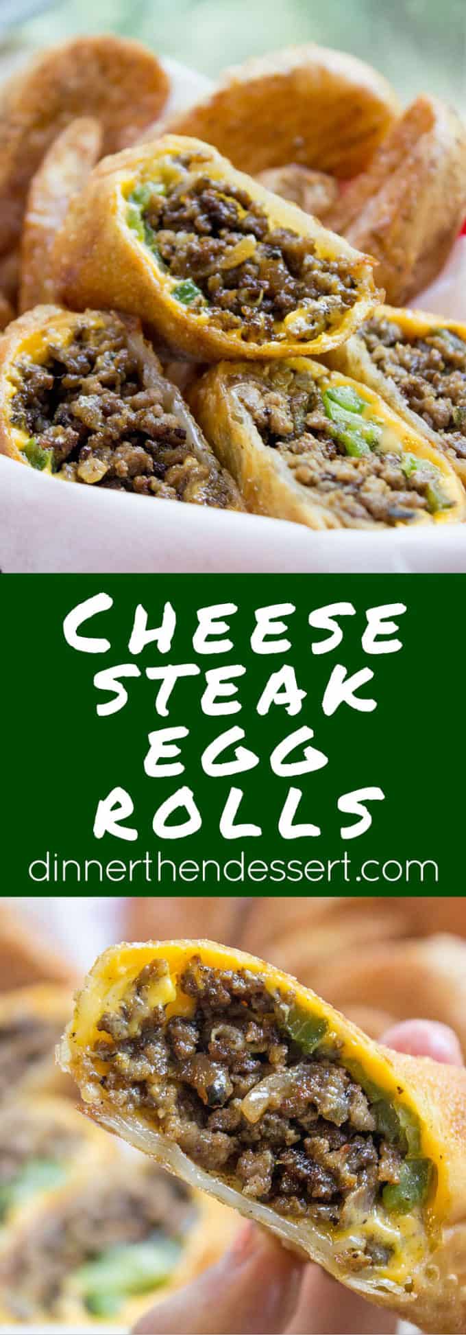 Philly Cheesesteak Egg Rolls by Dinner, then Dessert