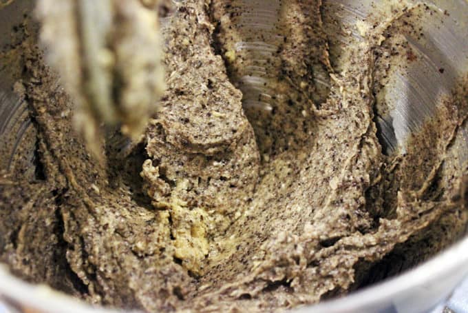 Dessert ingredients mixed in bowl 