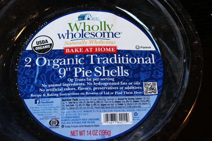 Pie crust 9'' organic brand 