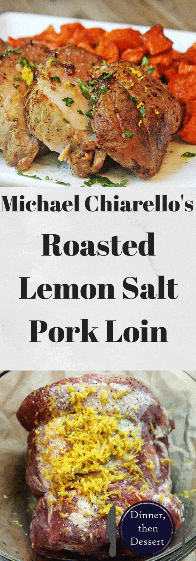 A dish from rock star Chef Michael Chiarello, this marinade is shockingly easy, and has a bright fresh flavor you will want to use any meat you cook! Serve it up with my Honey Roasted Apples for an amazing meal.
