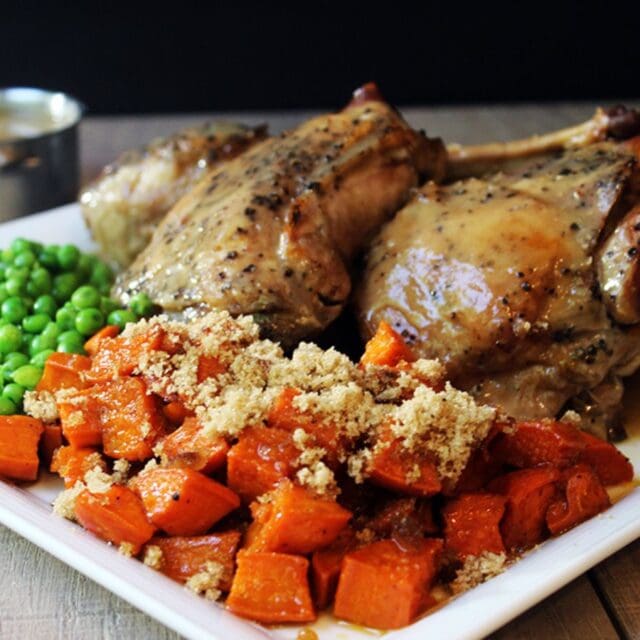 turkey thighs with veggies