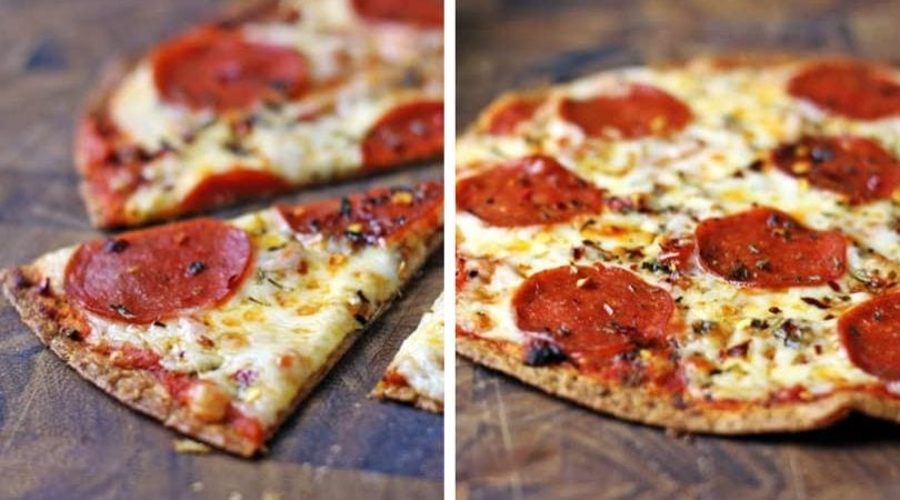 Tortilla Pepperoni Pizza