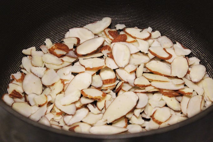 Toasted almonds for Chinese chicken salad