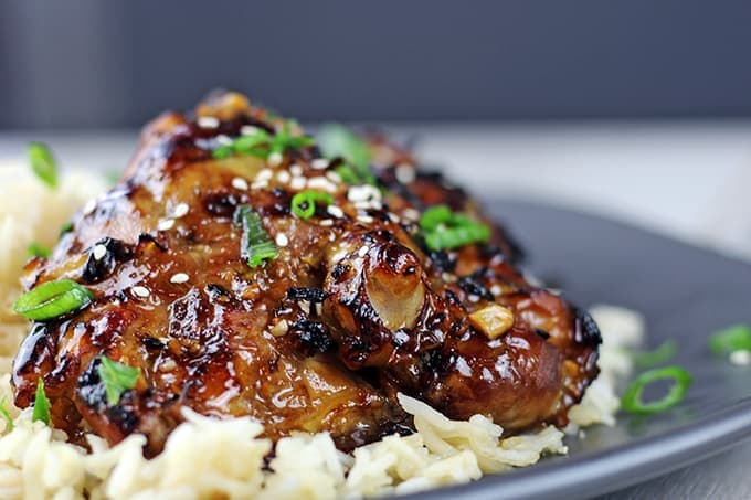 chicken on a bed of rice 