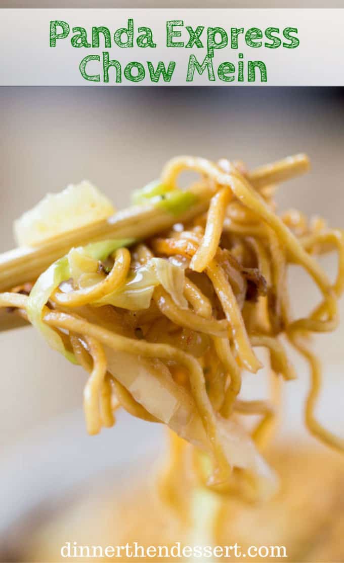 chow mein with chop sticks
