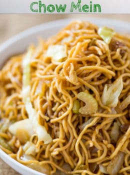 Panda Express Chow Mein that tastes exactly like you're sitting down at the restaurant eating your combo plate except half the oil and it just takes a few minutes to make!