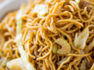 Panda Express Chow Mein that tastes exactly like you're sitting down at the restaurant eating your combo plate except half the oil and it just takes a few minutes to make!