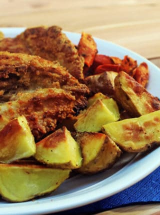 Crunchy Buttermilk Oven Fried Chicken that is made with skinless chicken breast and coated in saltines makes for the most surprising, amazing "fried" chicken you'll eat. The fact that it is both a "light" recipe and cooked in butter makes it truly AMAZING.