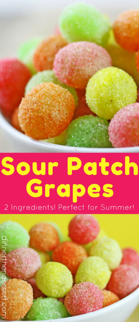 Sour Patch Grapes are a great sour candy fix! With only two ingredients!