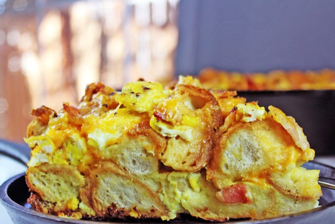  A quick and easy egg bake casserole with all the flavors and textures of a egg, bacon and cheese bagel sandwich. You can even make it ahead, the night before and just bake it off in the morning.