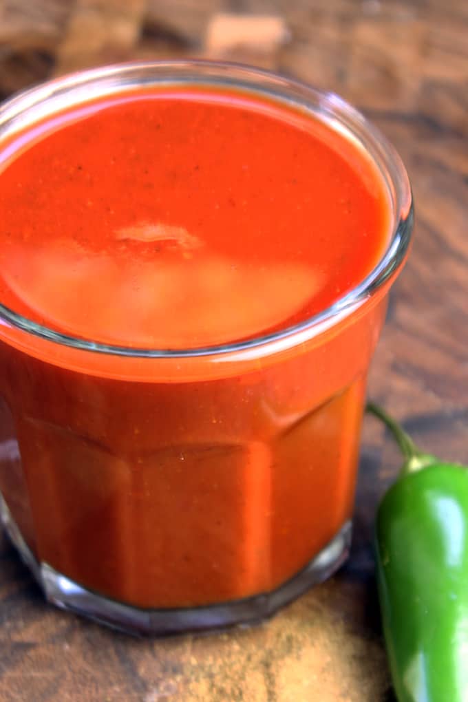 Ditch the can, feel like you're at your favorite Mexican restaurant in ten minutes! Homemade Enchilada sauce that is so good you'll top it on everything, even your eggs!