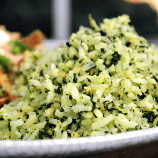 herby grains on a plate
