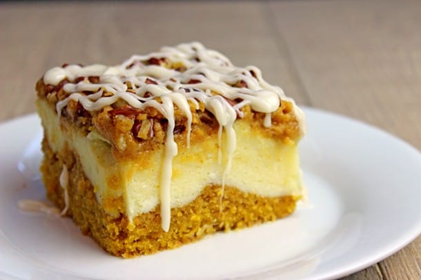 Cheesecake Filled Pumpkin Bread Bars Dinner Then Dessert