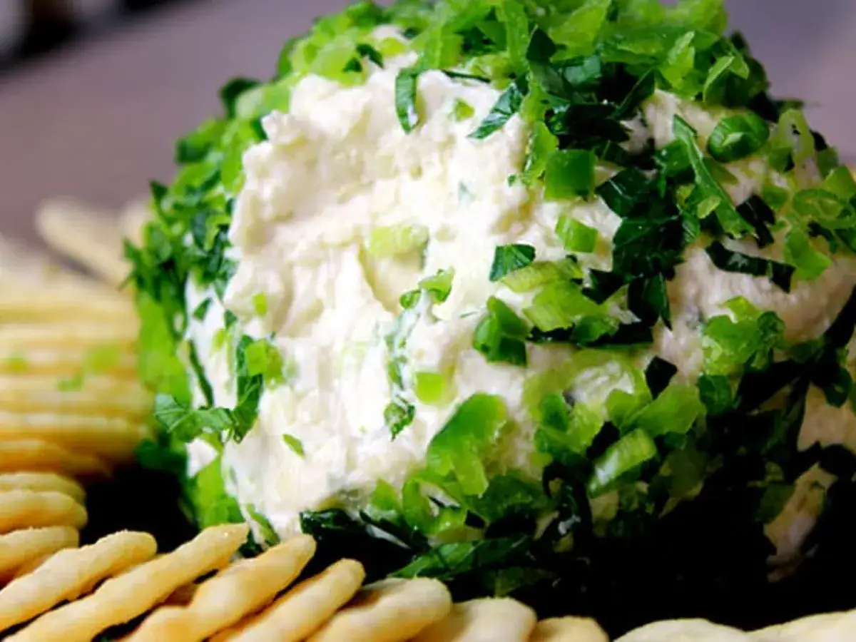 close up of cheeseball