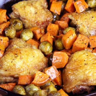 vegetables and chicken in a pot