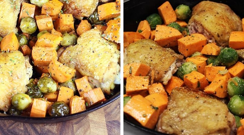 One Pot Roasted Rosemary Chicken With Fall Vegetables Dinner Then Dessert