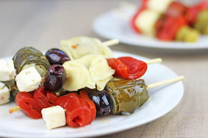 Antipasto Skewers with Tortellini - I Heart Vegetables