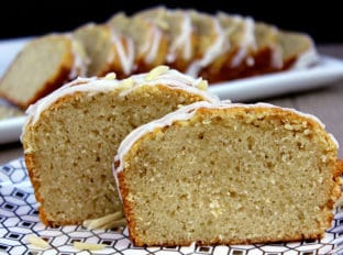 Almond Milk and Coconut Oil gives this Iced Lemon Pound Cake a wonderful hint of almond and keeps it dairy free.