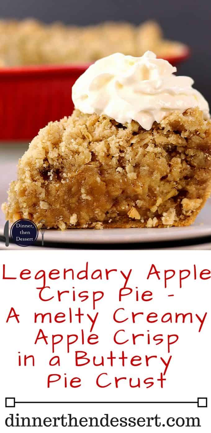 The best, most decadent apple pie you will ever have. Instead of a classic apple pie or apple crisp you get the best of both worlds with an Apple Crisp Pie! The ingredients may look daunting but there are a LOT of duplicate ingredients used in different parts of the recipe.