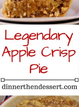 The best, most decadent apple pie you will ever have. Instead of a classic apple pie or apple crisp you get the best of both worlds with an Apple Crisp Pie! The ingredients may look daunting but there are a LOT of duplicate ingredients used in different parts of the recipe.