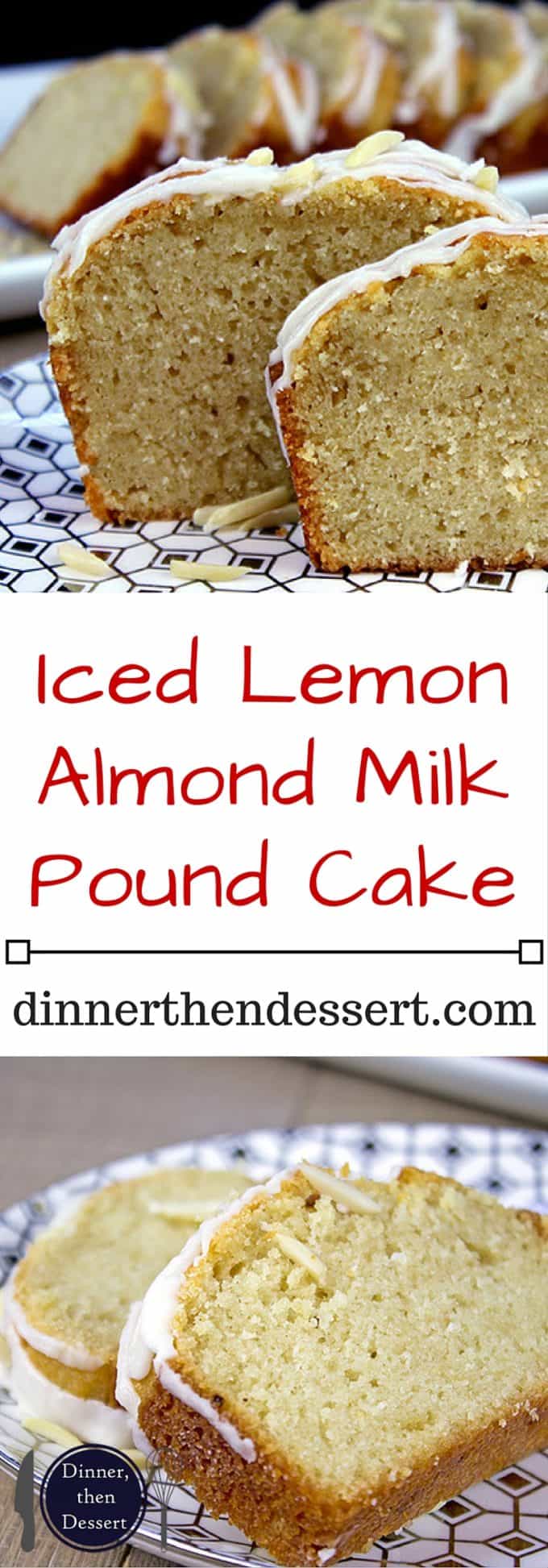 Almond Milk and Coconut Oil gives this Iced Lemon Pound Cake a wonderful hint of almond and keeps it dairy free.