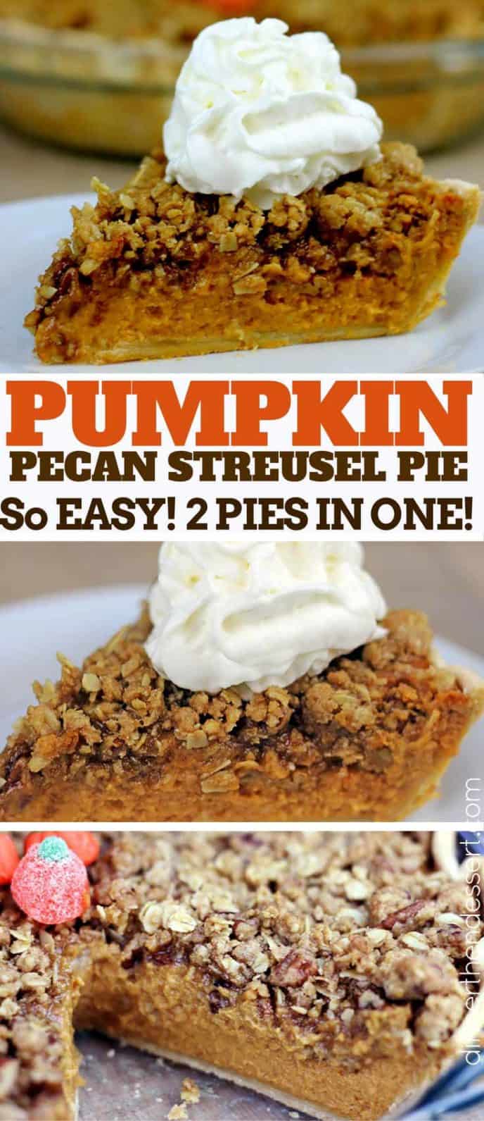 Pumpkin Pecan Streusel Pie - Dinner, Then Dessert