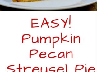 The only pie you'll need on your Thanksgiving dessert table, delicious Pumpkin pie with dark brown sugar topped with a Rich Pecan Streusel topping. Who says you need to choose pumpkin OR pecan pie?