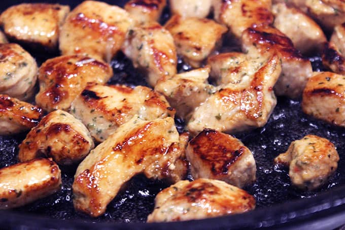 Cooking in pan