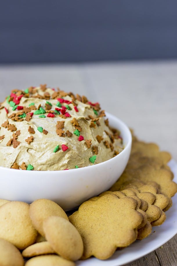 Gingerbread Cheesecake Dip Dinner, then Dessert