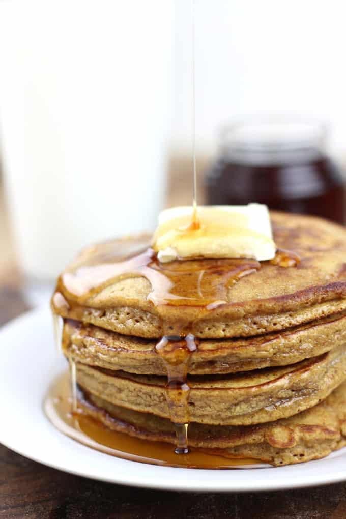 Gingerbread Pancakes with Cinnamon Syrup - Dinner, then Dessert