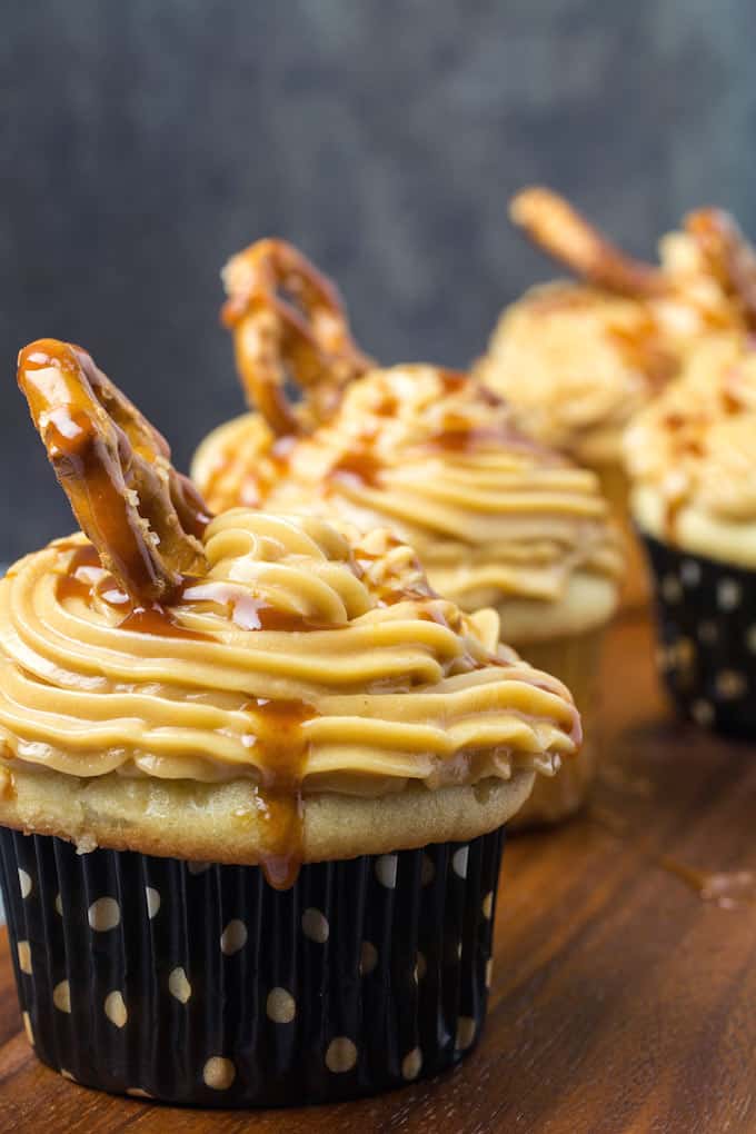 Gluten Free Salted Caramel Cupcakes - Dinner, then Dessert