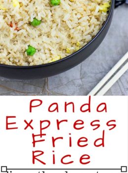 Panda Express Fried Rice is the most popular side ordered and with good reason. Salty and savory, with veggies mixed in the rice is a great counterpart to your favorite two entree plate...at home!