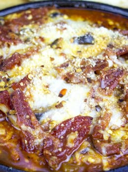Quick and easy Pepperoni Pizza Dip, perfect for your holiday or gameday party and a crowd favorite!