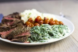 Creamy, rich Classic Steakhouse Creamed Spinach that takes just a few minutes and is the perfect side for a holiday roast or prime rib.