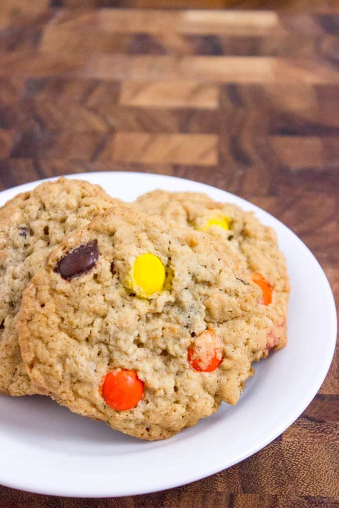 Homemade cookies on a white plate