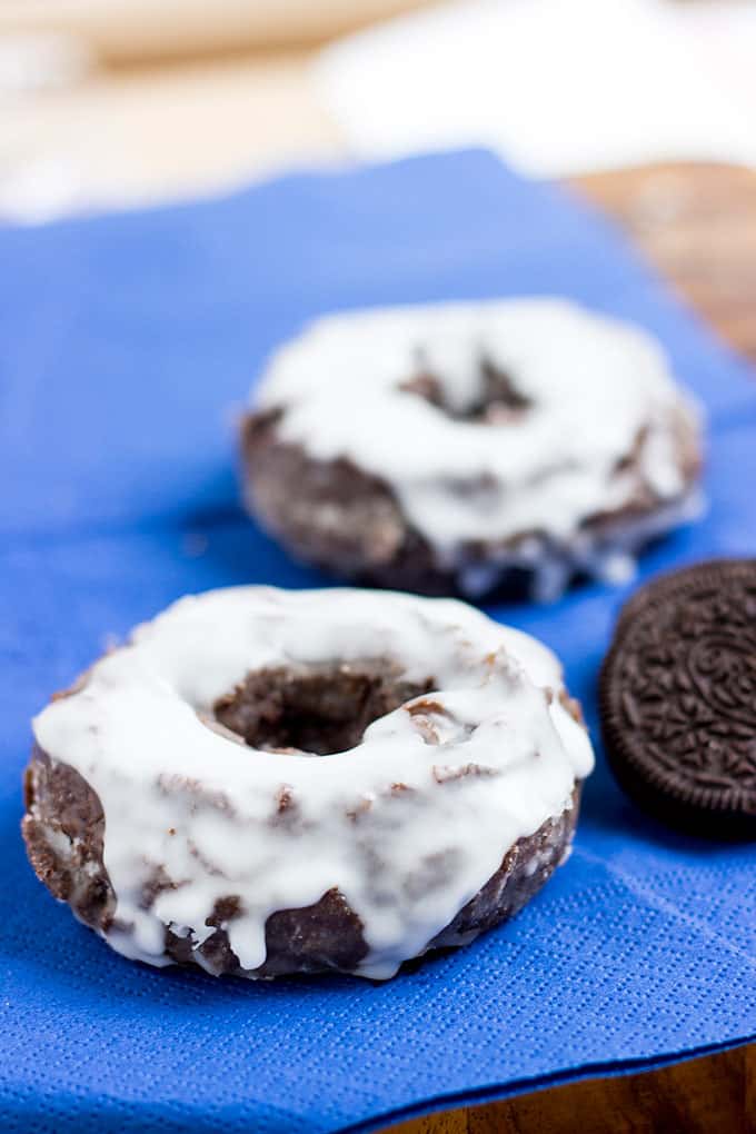 chocolate glazed cake donut