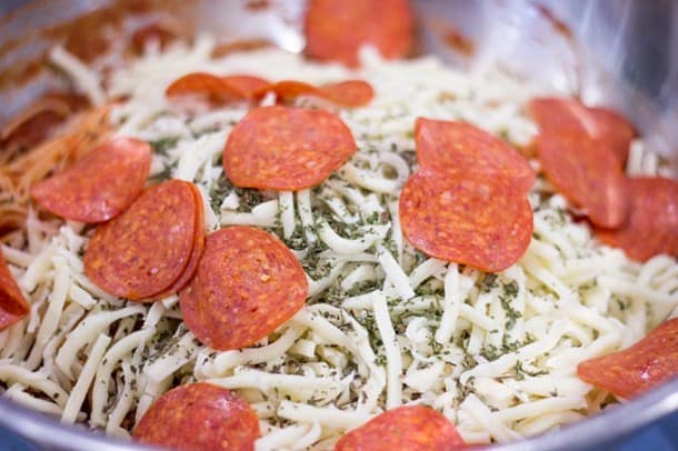 Easy Baked Pepperoni Pizza Spaghetti Dinner then Dessert
