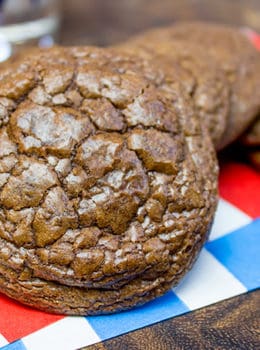 Don't be fooled by the fact that they only have 6 ingredients, these Crinkly Brownie Cookies are rich, fudgy and totally addicting!