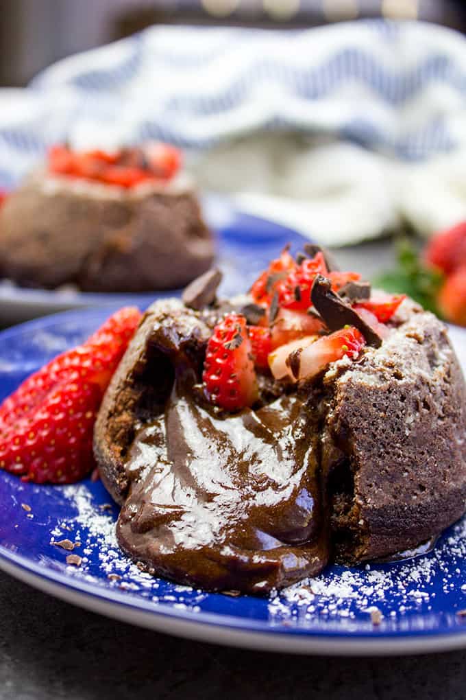 Dreamy Chocolate Peanut Butter Lava Cake - Pretty. Simple. Sweet.