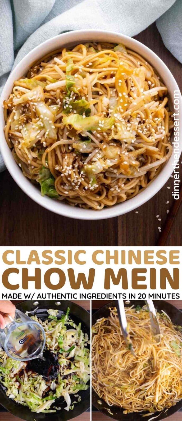 Classic Chinese Chow Mein Collage