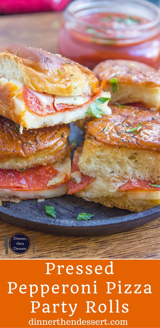 Pressed Pepperoni Pizza Party Rolls - Dinner, then Dessert