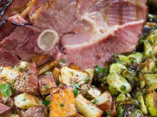 Campfire Sugar Ham with Dijon Roasted Potatoes adds a perfectly sweet and savory dimension to your Easter dinner.