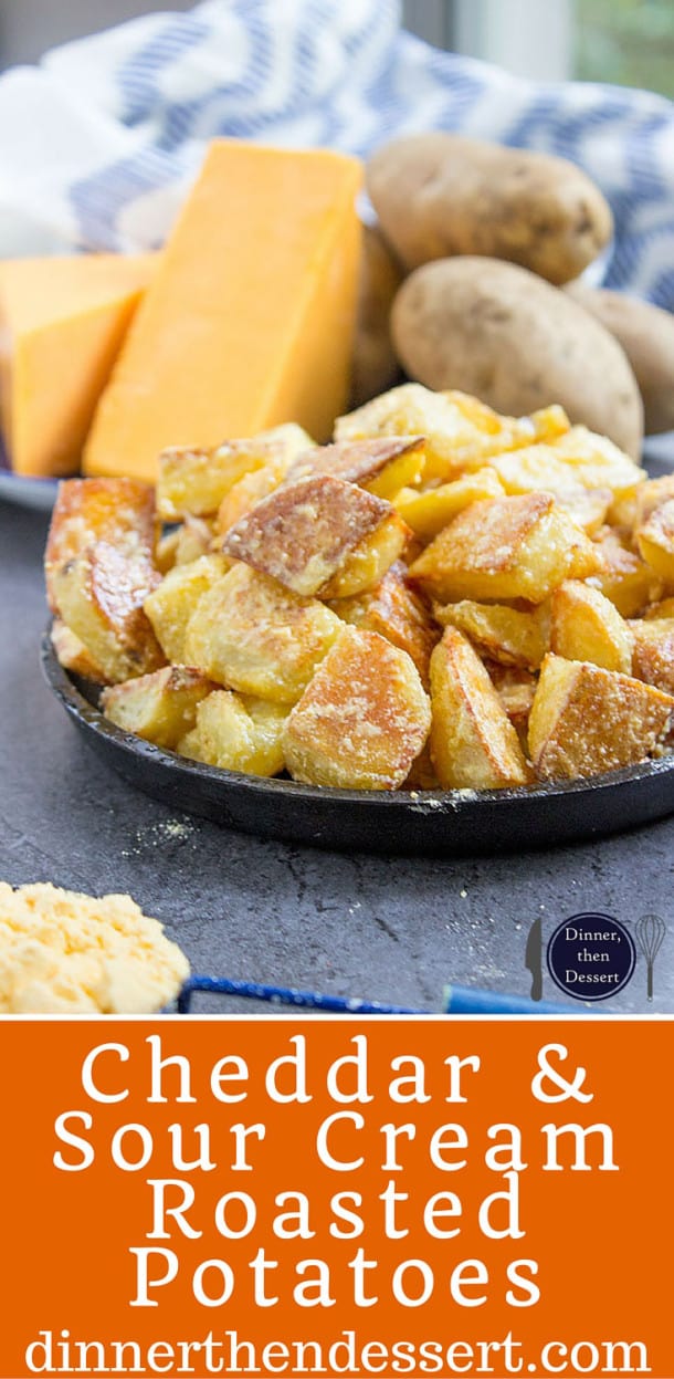 Cheddar And Sour Cream Roasted Potatoes - Dinner, Then Dessert