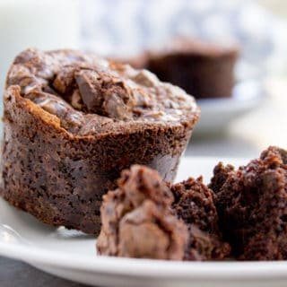Easy Dark Chocolate Chunk Brownies that take just a few minutes to prep and have a deep chocolate flavor with rich dark chocolate chunks.