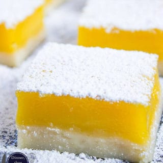 Easy Lemon Bars with just 5 Ingredients are rich, sweet and tart and they taste like they are straight from the bakery. The recipe is from a bakery who has been making them for 50 years.